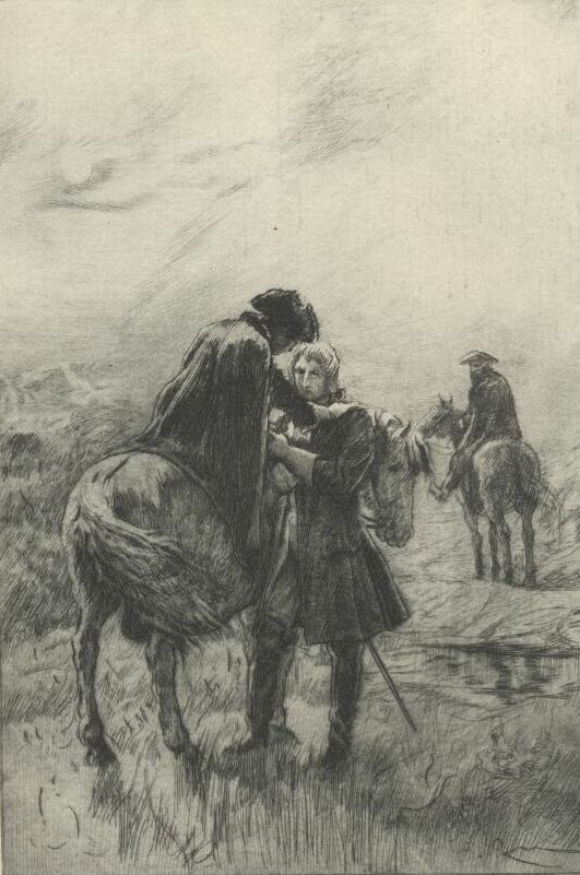 Parting of Die and Frank on the Moor
