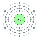 Electron shells of selenium (2, 8, 18, 6)