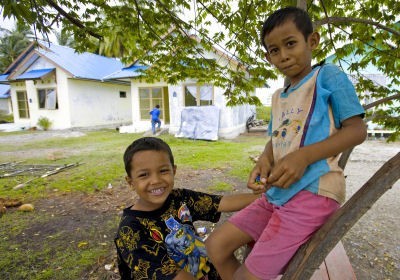Children at Meulaboh, Indonesia