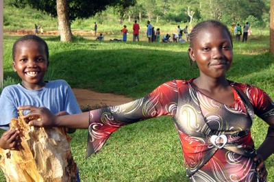 Two children from Central African Republic, smiling