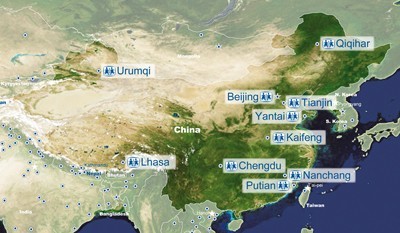 Map of SOS in China