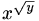 x^sqrt(y)