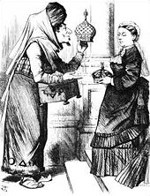 Disraeli dressed as a fakir offers Victoria an exchange
