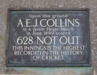 A plaque that reads: 