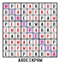 Wordoku puzzle