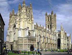 Canterbury Cathedral from the southwest.