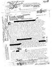 Document with portions of text blacked out, dated 1972.