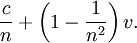 \frac{c}{n} + \left( 1 - \frac{1}{n^2} \right) v.