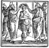 Thrasybulus receiving an olive crown for his successful campaign against the Thirty Tyrants.