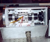 A potassium Faraday filter designed, built and photographed by Jonas Hedin for making daytime LIDAR measurements at Arecibo Observatory.