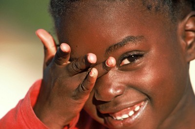 A smiling child from Angola