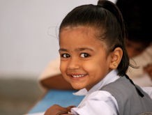 A child smiling