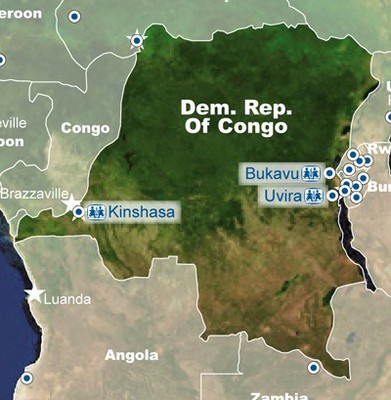 Dem Rep of Congo Map