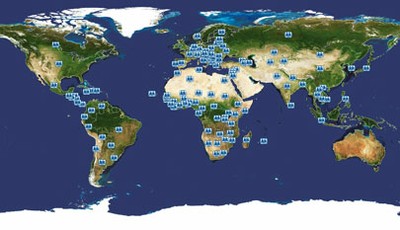Blue planet world map