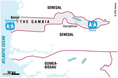 new map of the Gambia