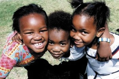 South Africa children happy to be helped