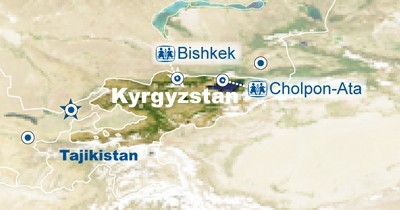 Kyrgyzstan map