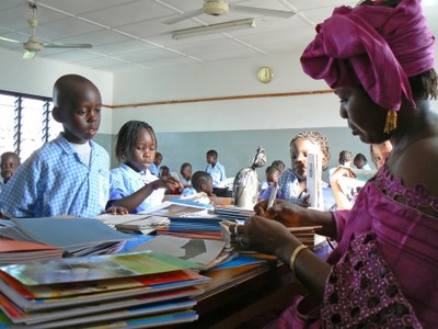 Classroom view from the teacher's desk - Bakoteh, The Gambia