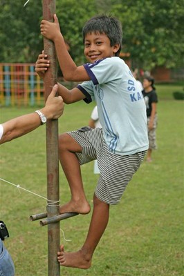 Boy at CV Semarang, Indonesia