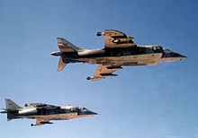 Dos Harriers voladores