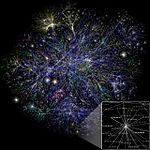La visualización de las rutas de enrutamiento de Internet