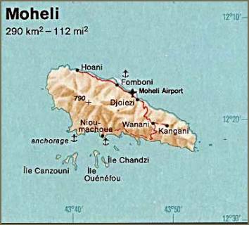 Mapa de Moheli
