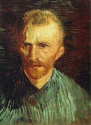 Pintura impresionista del retrato de un hombre con una barba rojiza que se parece a Kirk Douglas