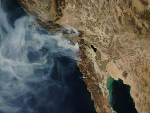 Otoño 2007 de California Los incendios forestales
