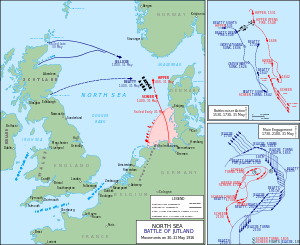 Carte de la bataille du Jutland, 1916.svg