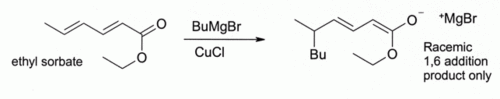 (L'alkylation du sorbate ester en position 4 médiée par CuCl)