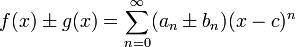 f (x) \ h g (x) = \ sum_ {n = 0} ^ \ infty (a_n \ h b_n) (xc) ^ n
