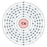 couches électroniques de copernicium (2, 8, 18, 32, 32, 18, 2 (prévue))