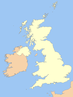 Carte de l'Angleterre et du Pays de Galles avec un point rouge représentant l'emplacement des Mendip Hills sur la côte nord de la péninsule sud-ouest