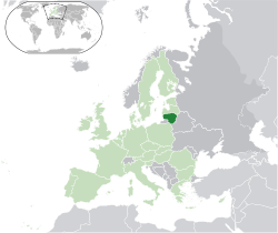Plan de localisation de la Lituanie