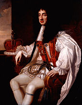 Peinture de personnage masculin assis, aux longs cheveux noirs portant une cape blanche et d'une culotte.