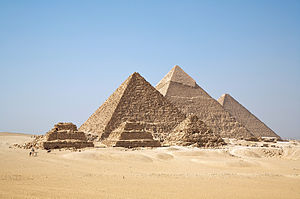 Le Pyramides de Gizeh, partie de la nécropole de Gizeh