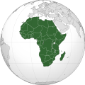 Situation de l'Afrique sur la carte du monde