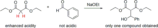 Acide contrôle de la réaction d'aldolisation