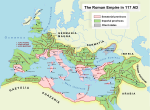 O Império Romano em sua maior extensão, com a morte de Trajan (117 dC)
