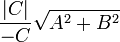 \ Frac {| C |} {- C} \ sqrt {A ^ 2 + B ^ 2}