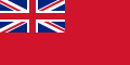 Solid red flag with Union Flag as top-left quarter.