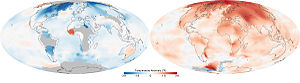 As temperaturas em muitas partes do mundo foram mais quentes na década de 1980 em comparação com a década de 1880