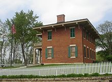 Two-story brick house where Grant lived in Galena.