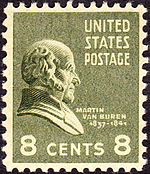 Selo postal com a imagem de um busto de um homem careca de perfil e de frente para a direita