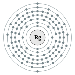 Conchas de electrões de roentgenium (2, 8, 18, 32, 32, 17, 2 (prevista))