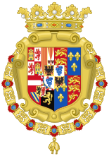 Coat of Arms of Philip II of Spain as Monarch of Milan (1554-1558).svg