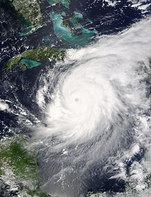 Uma imagem de furacão Iven
