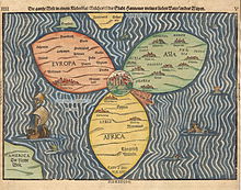 Bunting mapa folha do trevo, 1581