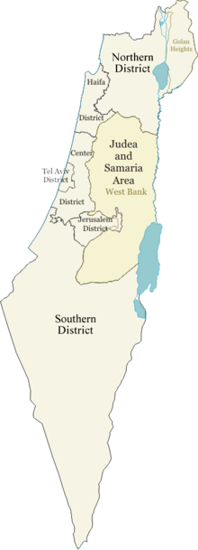 A clickable map of Israel.