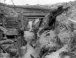 Cheshire Regiment sentinela, Somme, 1916